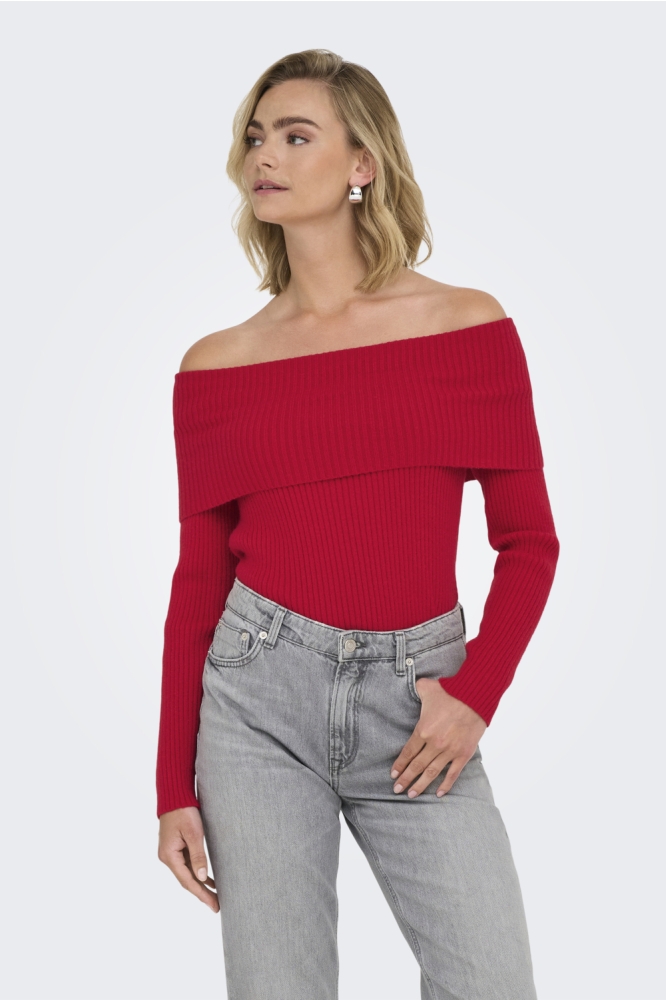 ONLKATIA LIFE LS OFF SHOULDER KNT N 15311830 Salsa